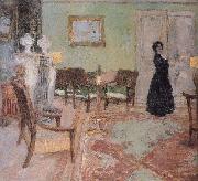 Edouard Vuillard The woman standing in the living room oil painting artist